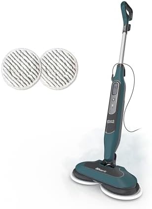 Teal steam and scrub hard floor mop