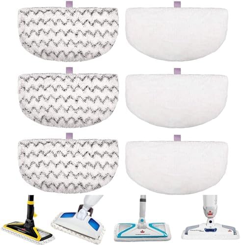 Scrubbing steam mop pads for tile