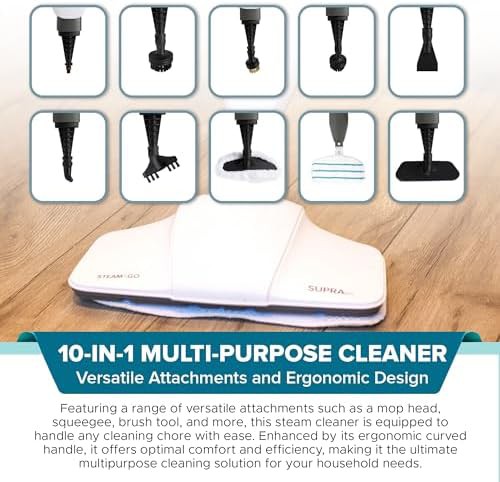 Supra Pro multi-surface steam mop with bendable handle — photo 3