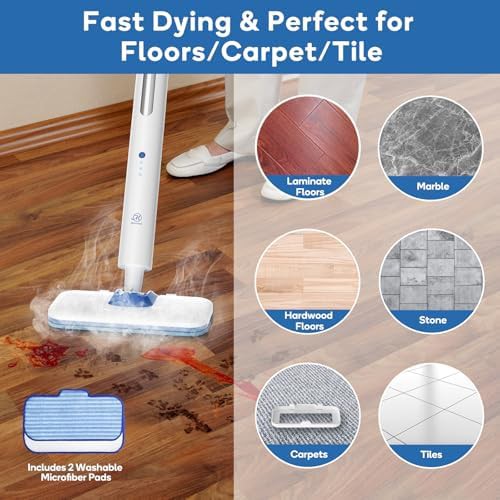 Adjustable steam mop with standing design — photo 4