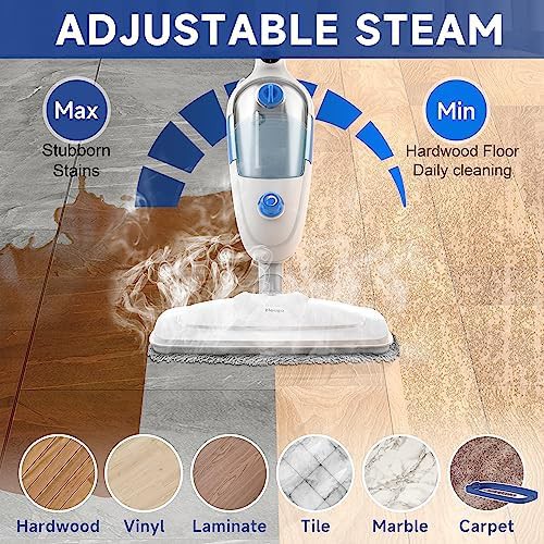 Hardwood floor steamer with adjustable height — photo 4