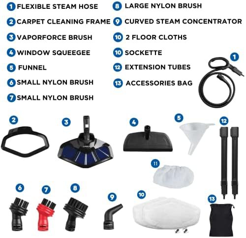 Smart steam cleaner twelve attachments — photo 4