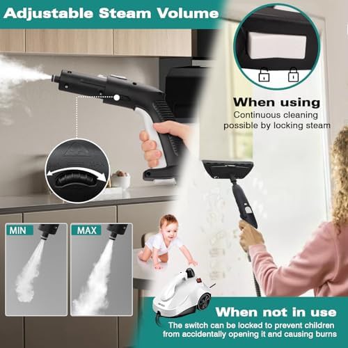 White multipurpose steam mop with 23 accessories — photo 5