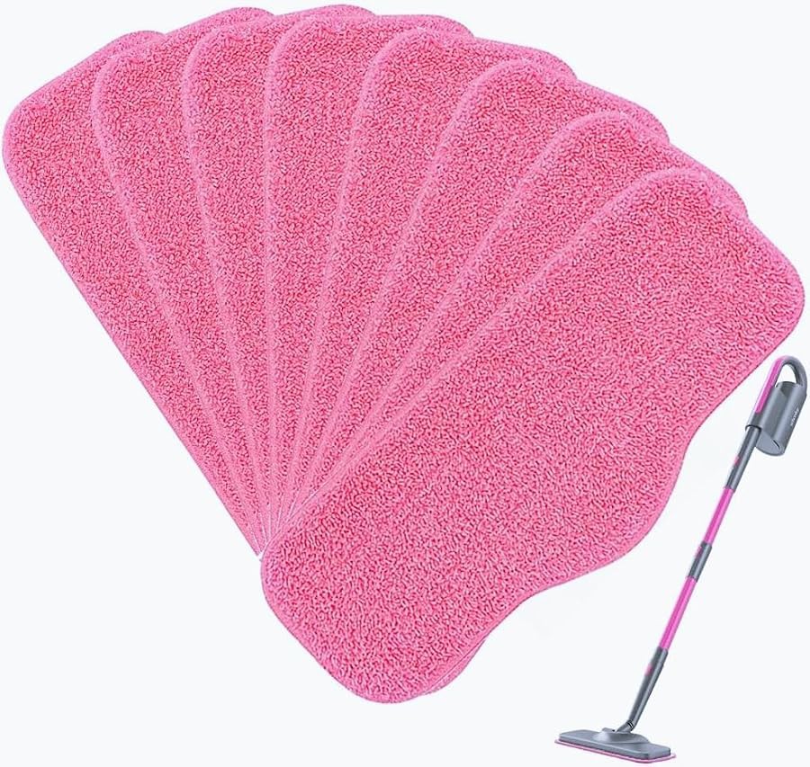 Pink microfiber mop pad refills