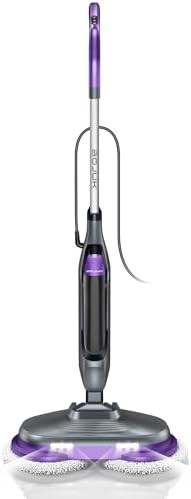 Black and Purple Dual Scrubbing Steam Mop