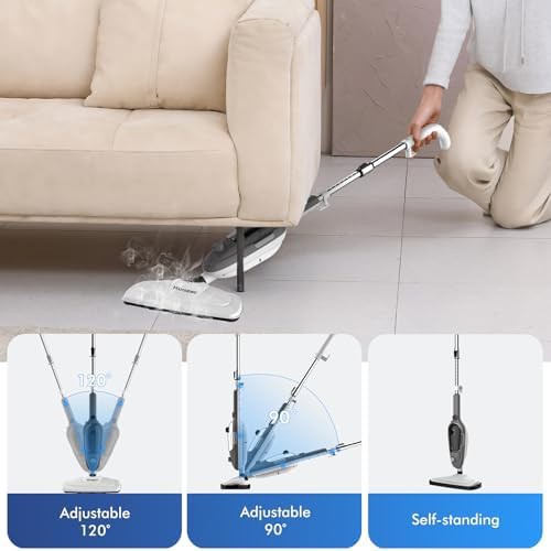 Gray handheld detachable floor buffer and steamer — photo 5