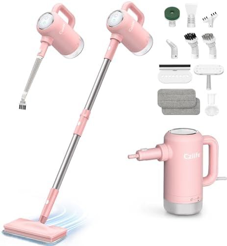 Pink multi purpose floor steamer machine