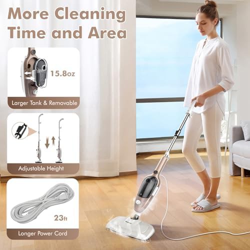Rose gold multipurpose handheld steam cleaner — photo 3