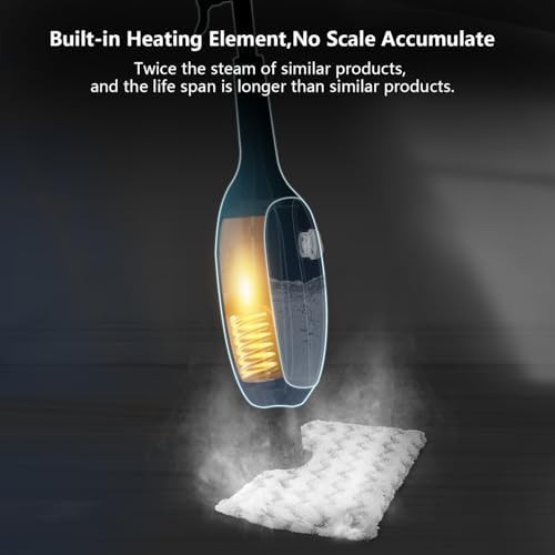 Blue 12-in-1 steam mop with double-sided pads — photo 3
