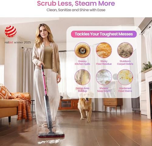 Compact quick start steam mop for floors — photo 3