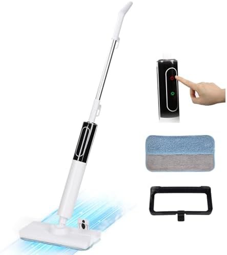 Steam mop with LED display and long cord