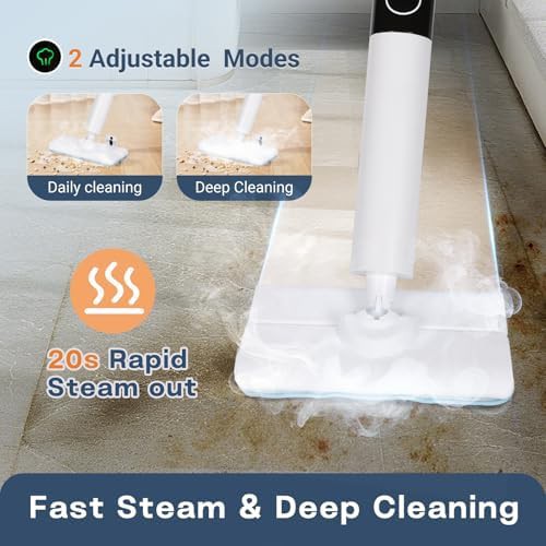 Steam mop with LED display and long cord — photo 5