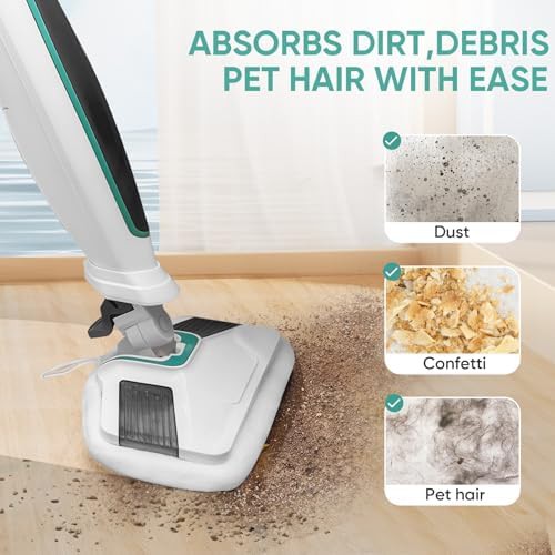 White microfiber washable steam mop pads — photo 5