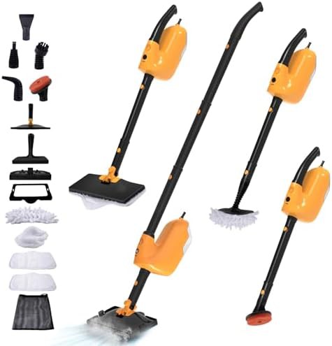 Steam mop with twenty three foot cord