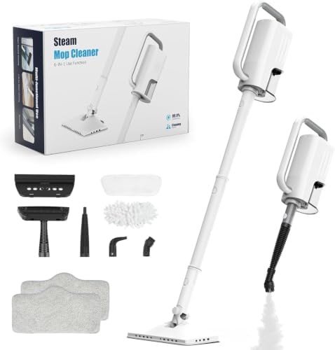Detachable steam mop in onion white