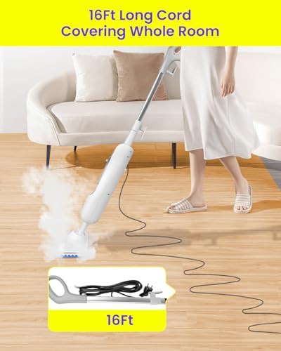 Ergonomic hardwood floor steamer with large tank — photo 5
