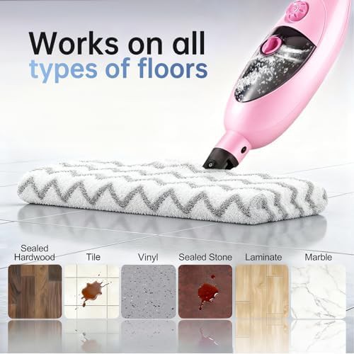White fast heating 12-in-1 steam mop — photo 4