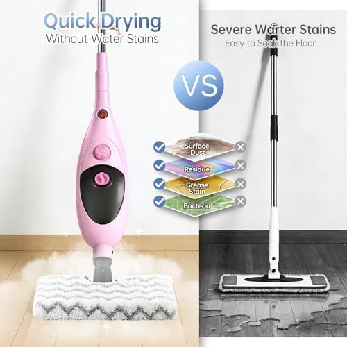 White fast heating 12-in-1 steam mop — photo 5
