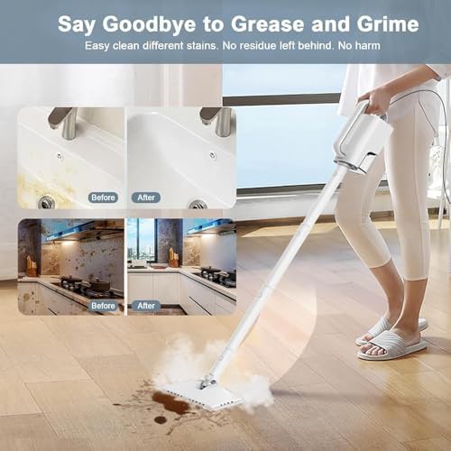 Laminate floor steamer in pearl white — photo 4