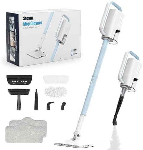 Rotated steam cleaner in twilight blue