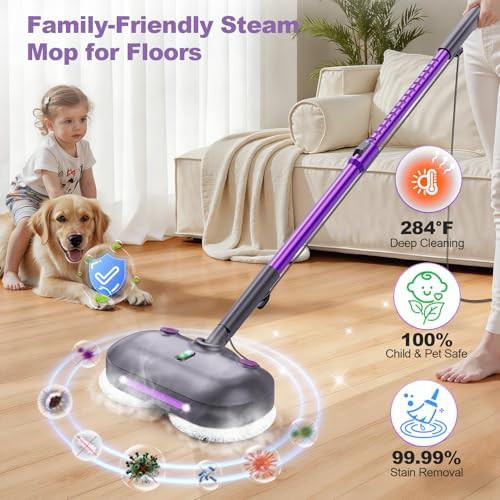 Lightweight Handheld Spin Steam Mop — photo 3