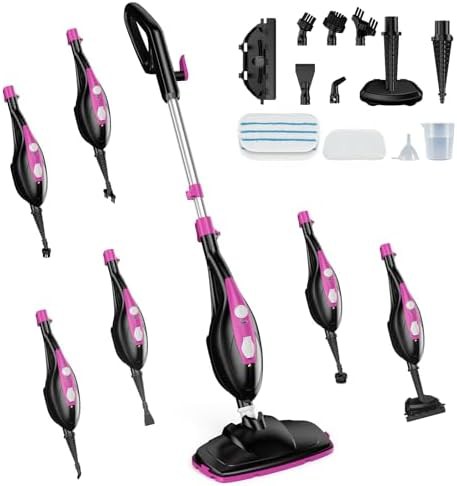 Detachable steam mop with swivel steering
