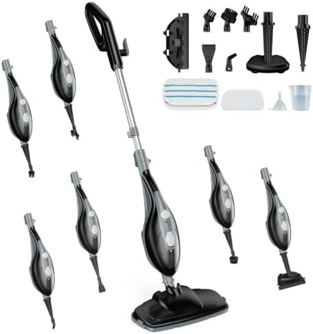 Floor steamer mop with swivel head