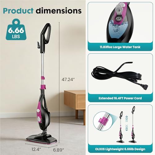Fast heating handheld combo steam mop — photo 5