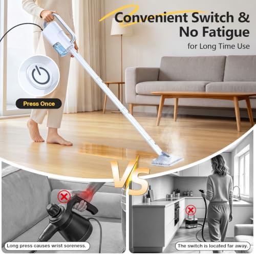 Ten in one steam mop with handheld unit — photo 4