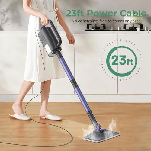 Dull purple fast heating steam mop — photo 3