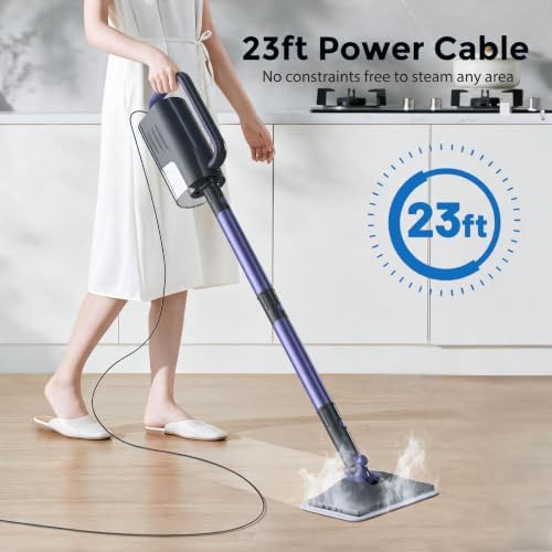Pale purple hardwood floor steam mop — photo 3