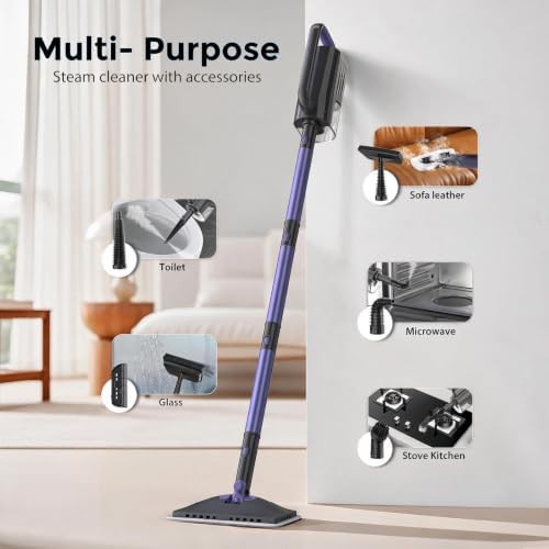 Pale purple hardwood floor steam mop — photo 4