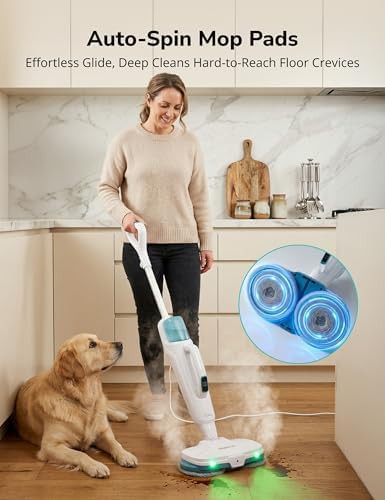 White scrub and steam handheld mop — photo 4