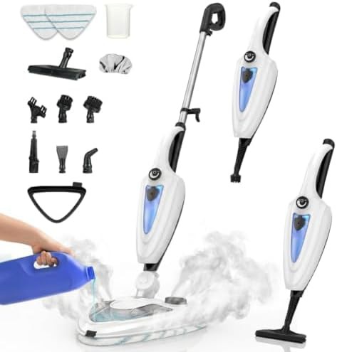 Multifunction steam mop with detergent tank