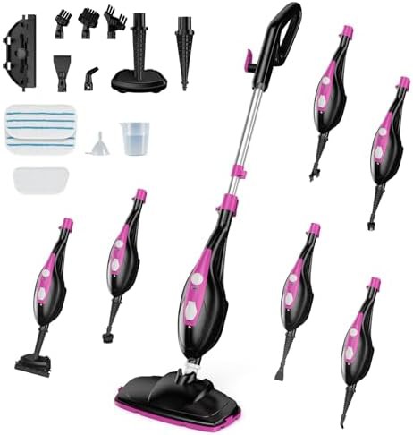 Multipurpose floor steamer with washable pads