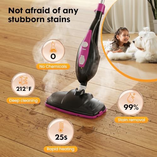 Multipurpose floor steamer with washable pads — photo 3