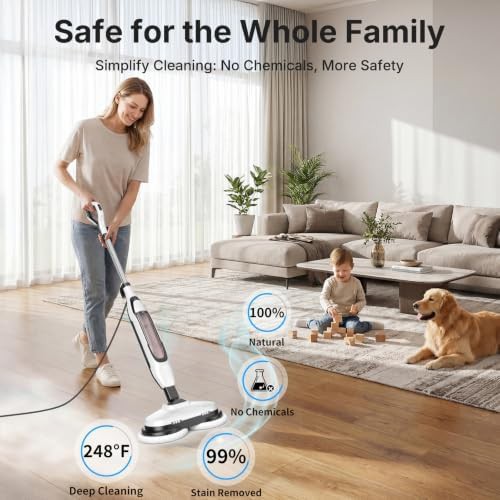 All in one scrubbing floor steamer — photo 3