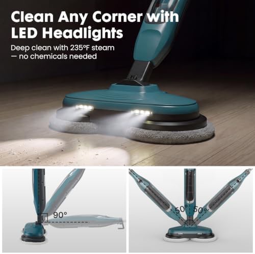 Swivel steering spin steam mop — photo 5