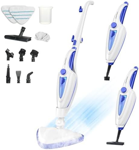 Detachable handheld 12-in-1 steam cleaner