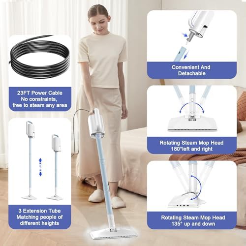 Blue six in one removable tank mop — photo 5