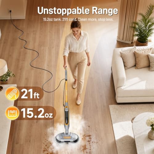 Dual rotating pad steam and scrub mop — photo 5