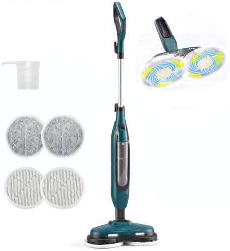 Dual rotating pads steam mop cleaner