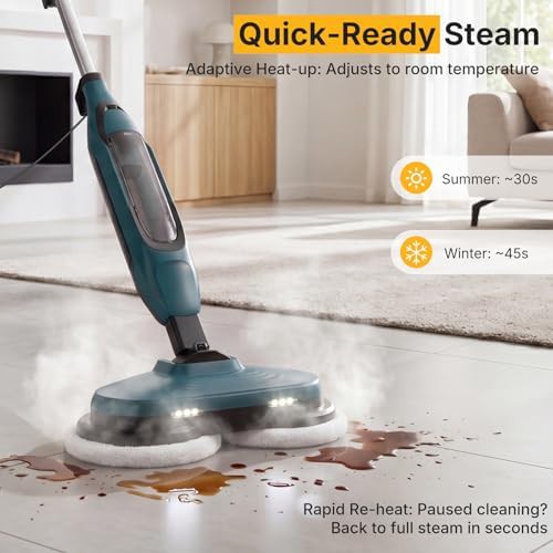 Dual rotating pads steam mop cleaner — photo 5