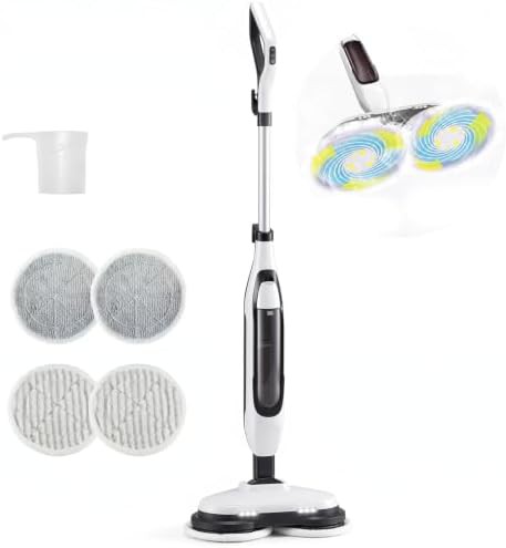 Hardwood scrubbing steam mop cleaner