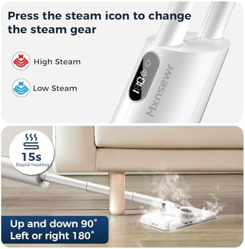White thirteen in one detachable steam mop — photo 4