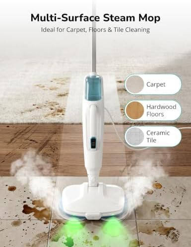 Scrubbing steam mop with handheld steamer — photo 4