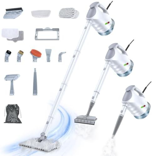 Steam mop with removable water tank